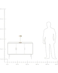 Trådløs LED-bordlampe GUDER Med dæmpning Metal Beige