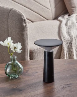 Trådløs LED-bordlampe LEVIRA Med dæmpning Metal Sort