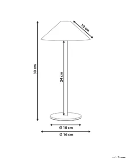 Trådløs LED-bordlampe MODJO Med dæmpning Metal Rød
