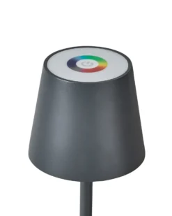 Trådløs LED-bordlampe VALIRA Med dæmpning Metal Mørkegrå