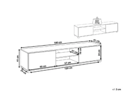 TV-bord LINCOLN Brun/hvid