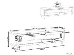 TV-bord PEMBORKE Hvid