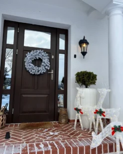 Udendørs dekoration LED ANGELI Rensdyr 92/85/49 cm Hvid