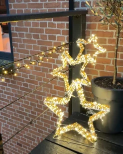 Udendørs dekoration LED BURESO Stjerne 80 cm Guld