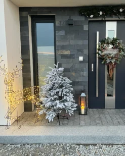 Udendørs dekoration LED MAHLATTI Rensdyr 128 cm Sort