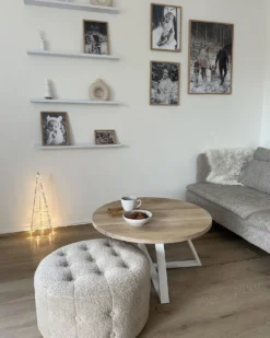 Udendørs dekoration LED PUKSALA Juletræ 60 cm Sølv