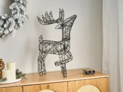 Udendørs dekoration LED RAVSJON Rensdyr 58 cm Sort