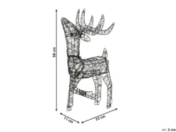 Udendørs dekoration LED RAVSJON Rensdyr 58 cm Sort