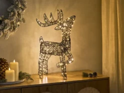 Udendørs dekoration LED RAVSJON Rensdyr 58 cm Sort