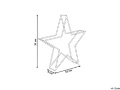 Udendørs dekoration LED SIMO Stjerne 31 cm Hvid