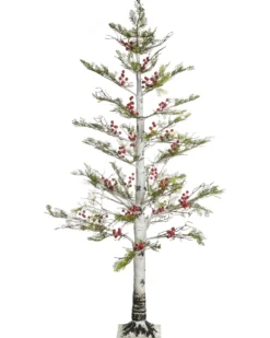 Udendørs dekoration LED VASSLEN Juletræ 160 cm Hvid