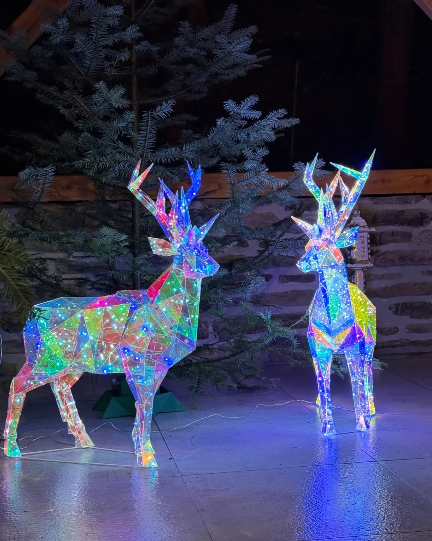 Udendørs dekoration Smart LED med app POLARIS Rensdyr 90 cm Multifarvet