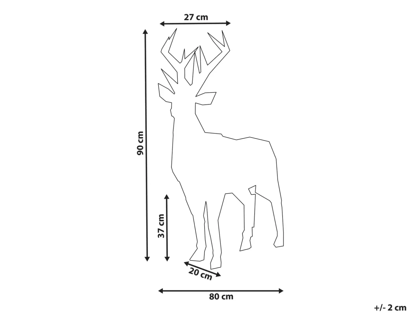 Udendørs dekoration Smart LED med app POLARIS Rensdyr 90 cm Multifarvet