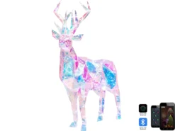 Udendørs dekoration Smart LED med app POLARIS Rensdyr 90 cm Multifarvet