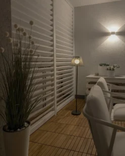 Udendørs solcelle LED-gulvlampe LUETE Grå