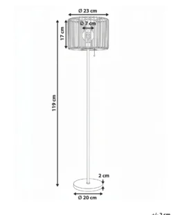 Udendørs solcelle LED-gulvlampe LUENA Brun
