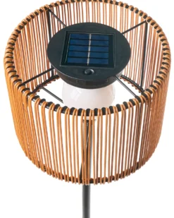 Udendørs solcelle LED-gulvlampe LUENA Brun