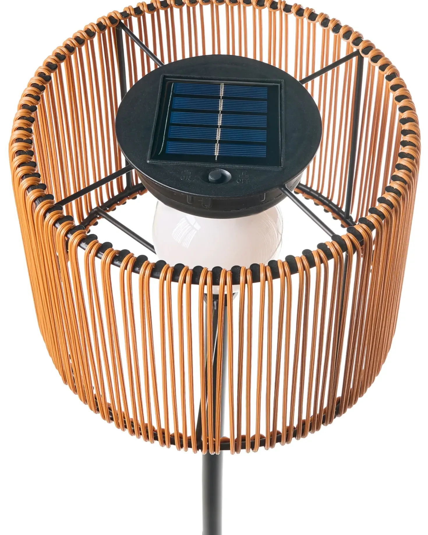Udendørs solcelle LED-gulvlampe LUENA Brun