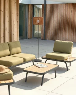 Udendørs solcelle LED-gulvlampe LUENA Brun
