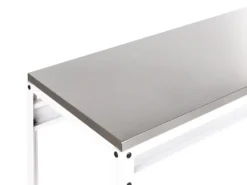 Udendørs barbord MAENZA 120 cm 40 cm Metal Hvid