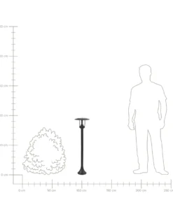 Udendørs bedlampe TIZU Sort