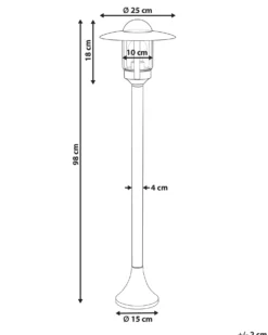 Udendørs bedlampe TIZU Sort