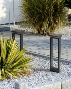 Udendørs LED-bedlampe med solceller MALDEN Med bevægelsessensor Sort