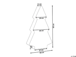 Udendørs LED-gulvlampe FINNAN Juletræ 83 cm Hvid