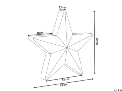 Udendørs LED-gulvlampe OLSAN Stjerne 76 cm Hvid
