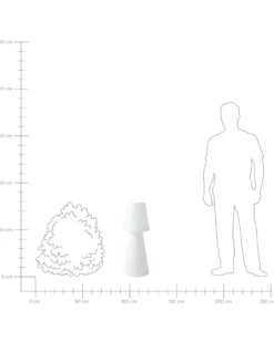 Udendørs LED-gulvlampe SABANAS Med fjernbetjening Hvid