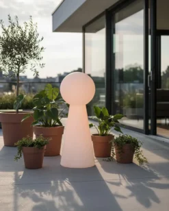 Udendørs LED-gulvlampe TORNE Hvid