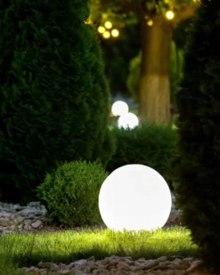 Udendørs LED-kuglelampe JOCOY Med fjernbetjening Hvid