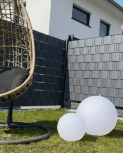 Udendørs LED-kuglelampe JOCOY Med fjernbetjening Cremehvid