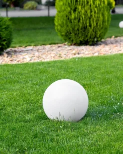 Udendørs LED-kuglelampe JOCOY Med fjernbetjening Cremehvid