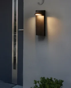 Udendørs LED-væglampe SAJUR Sort