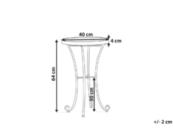 Udendørs sidebord CAVINIA 40 cm 40 cm Metal Lyserød