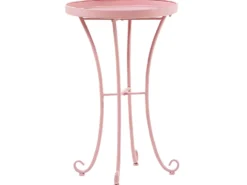 Udendørs sidebord CAVINIA 40 cm 40 cm Metal Lyserød