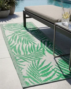 Udendørstæppe KOTA Grøn 60 x 105 cm Kan vendes