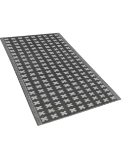 Udendørstæppe ROHTAK Sort 90 x 180 cm