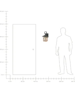 Udendørs væglampe SHAGGIE Brun