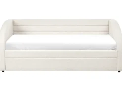 Udtræksseng Boucle ALBIAC 90 x 200 cm Hvid