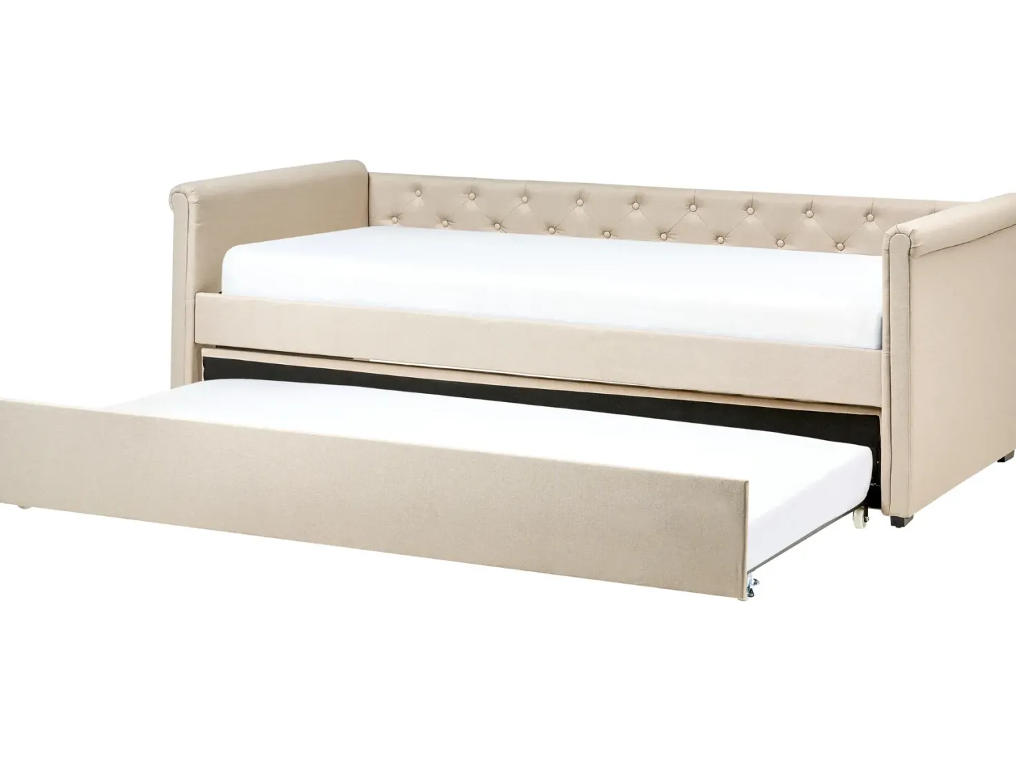 Udtræksseng LIBOURNE 90 x 200 cm Beige