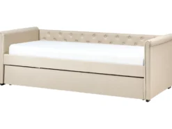 Udtræksseng LIBOURNE 90 x 200 cm Beige