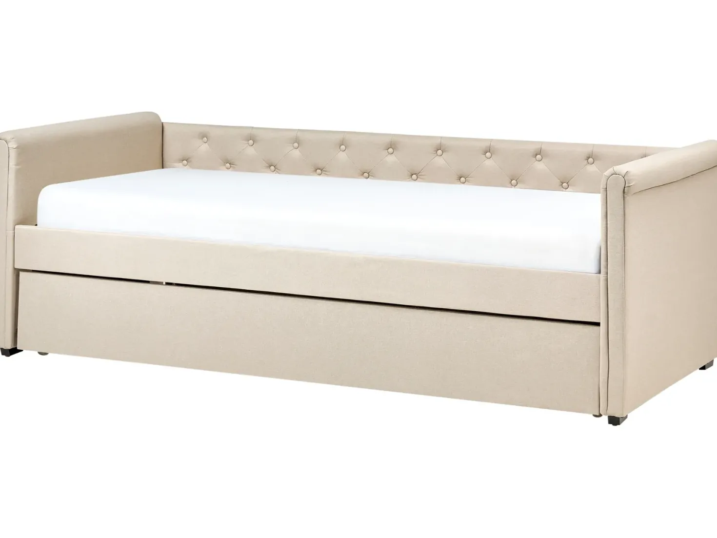 Udtræksseng LIBOURNE 90 x 200 cm Beige