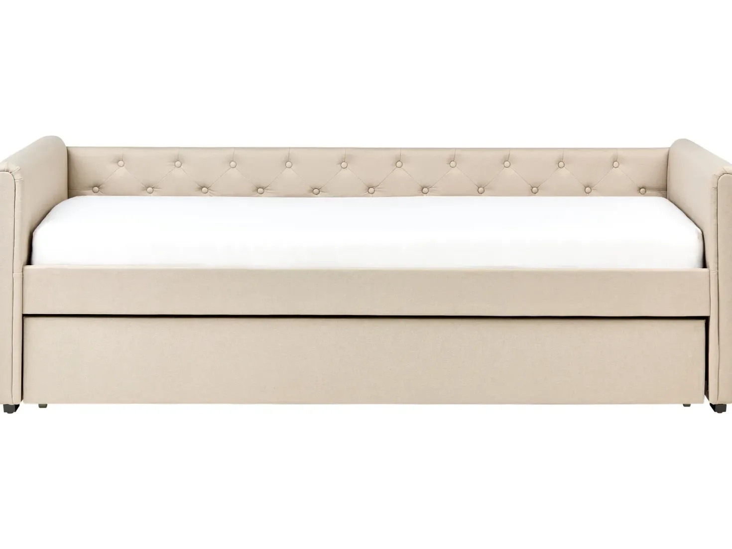 Udtræksseng LIBOURNE 90 x 200 cm Beige