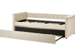 Udtræksseng LIBOURNE 90 x 200 cm Beige