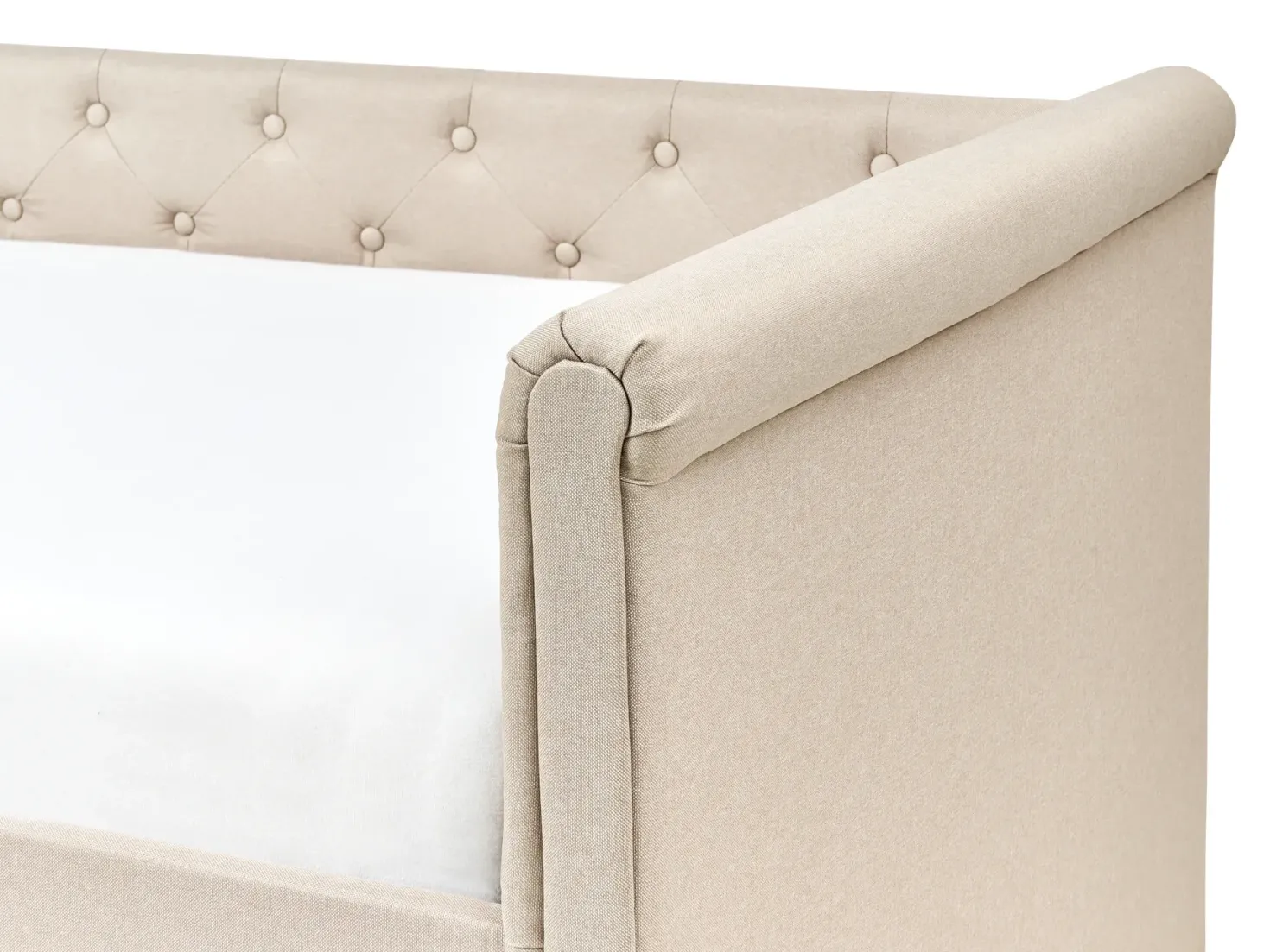 Udtræksseng LIBOURNE 90 x 200 cm Beige