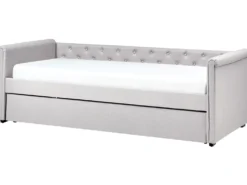 Udtræksseng LIBOURNE 90 x 200 cm Lysegrå