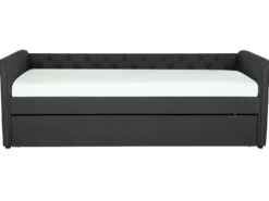 Udtræksseng LIBOURNE 80 x 200 cm Mørkegrå