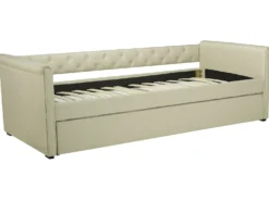 Udtræksseng LIBOURNE 80 x 200 cm Beige
